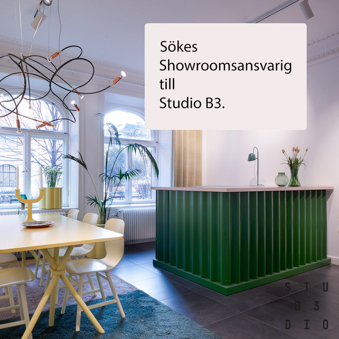 Studio B3 i Stockholm söker Showroomansvarig!